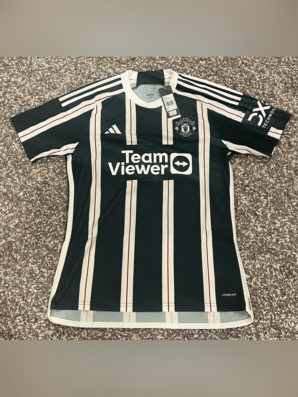 ⚽️NEW⚽️Authentic Adidas - MANCHESTER UNITED 2023/2024 AWAY JERSEY - Size Large